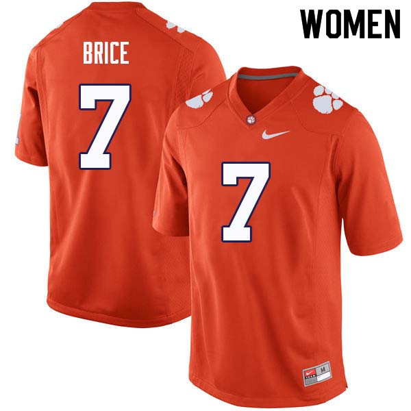 Women #7 Chase Brice Clemson Tigers College Football Jerseys Sale-Orange - Click Image to Close